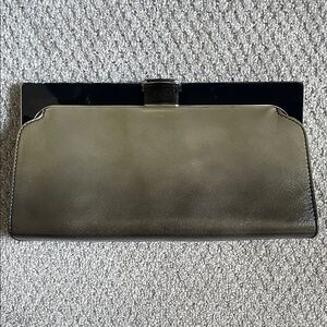 Banana Republic Leather Clutch with Snap Closure